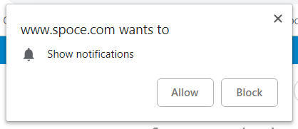 SPOCE Notification - Optin SPOCE Notification - Optin
